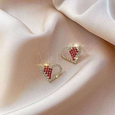 Alloy Rhinestone Stud Earrings FS-WGE0AD6-39-1