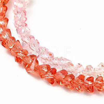 Transparent Glass Bead Strands GLAA-H023-02K-1