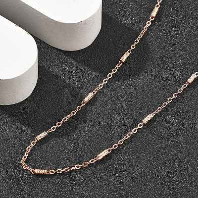 Brass Cable Chain Necklaces for Women NJEW-D302-19RG-1