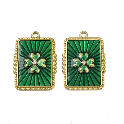 304 Stainless Steel Enamel Pendants STAS-L302-15G-1