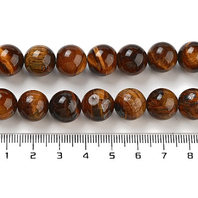 Natural Tiger Eye Round Bead Strands X-G-R200-12mm-1