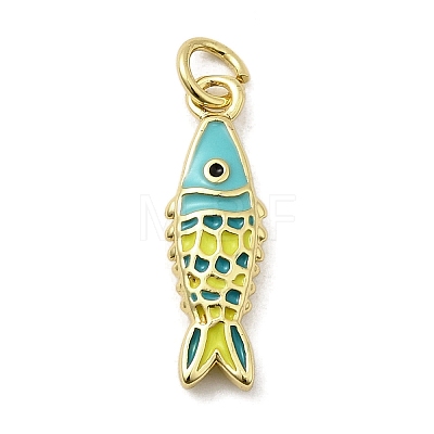 Brass Enamel Pendants KK-A266-39G-04-1
