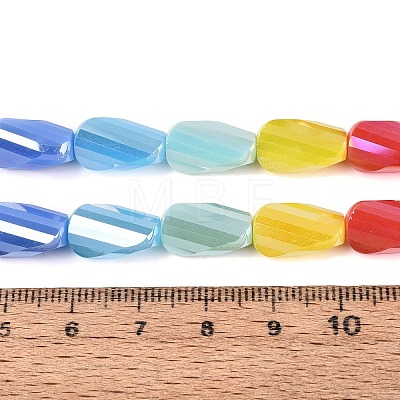 Electroplate Opaque Glass Beads Strands EGLA-N022-10B-B01-1