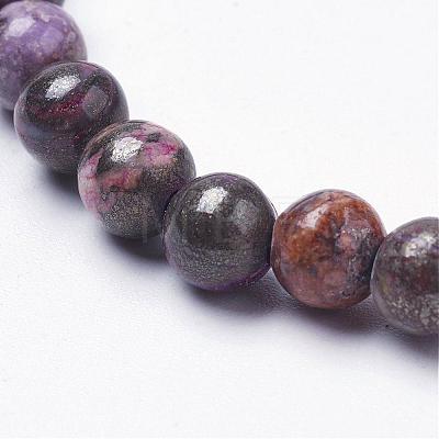 Natural Pyrite Beads Strands G-K181-8mm-H02-1
