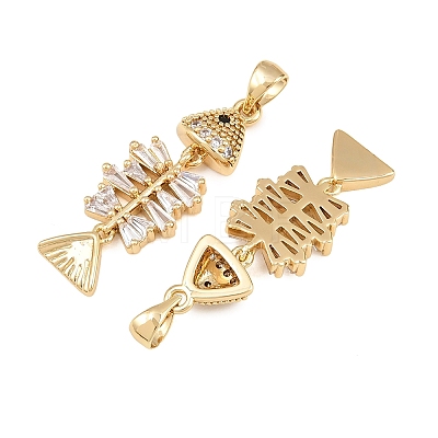 Brass Micro Pave Cubic Zirconia Pendants CU-CBAB3AD-08G-02-1
