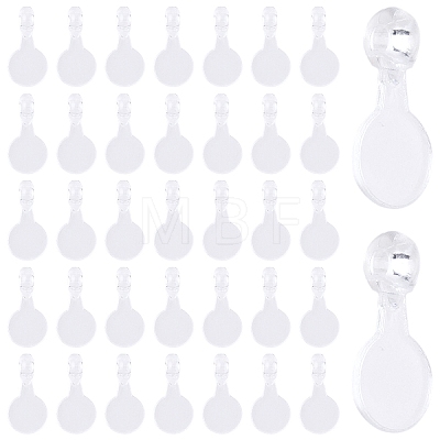 500Pcs Plastic Glue-on Flat Pad Bails KY-YW0002-14-1