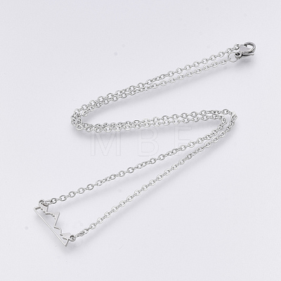 201 Stainless Steel Pendant Necklaces NJEW-T009-JN140-40-1-1