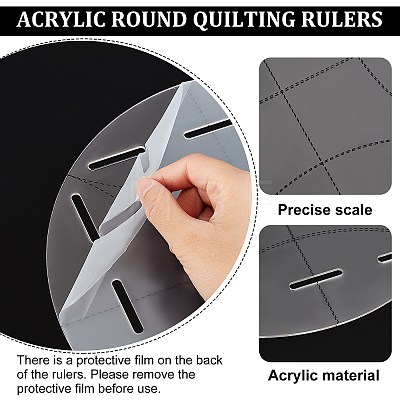 2Pcs 2 Style Acrylic Quilting Rulers DIY-AR0002-54-1