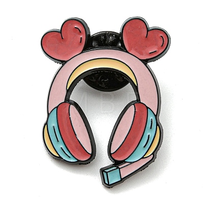 Headphone Enamel Pin PALLOY-D021-01D-EB-1