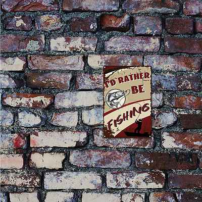 Rectangle Vintage Metal Iron Sign Poster AJEW-WH0157-163-1