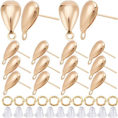 30Pcs Brass Stud Earring Findings DIY-CN0002-50-1