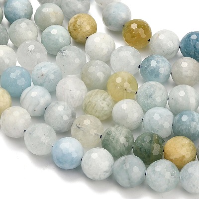 Natural Aquamarine Beads Strands G-L642-F05-12mm-1