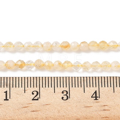 Heated Natural Citrine Beads Strands X-G-L622-C05-3mm-B-1