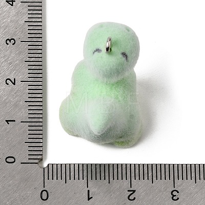 Flocking Opaque Resin Pendants RESI-G123-01H-1