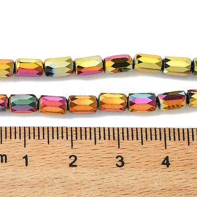 Electroplate Glass Beads Strands GLAA-Q101-02A-FP02-1