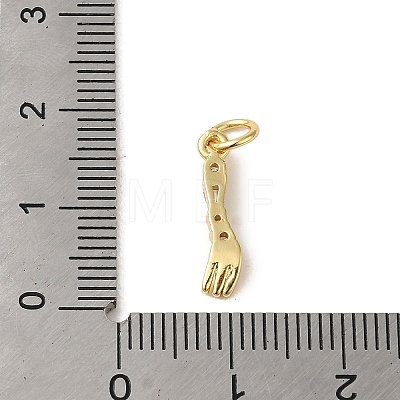 Brass Micro Pave Clear Cubic Zirconia Pendants KK-R162-016A-G-1