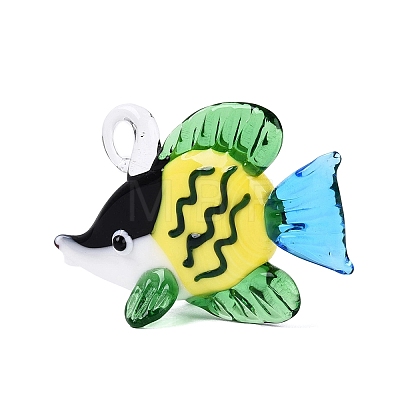 Handmade Lampwork Big Pendants LAMP-N034-22E-1