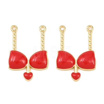 Brass Enamel Pendants KK-B167-03G-01-1
