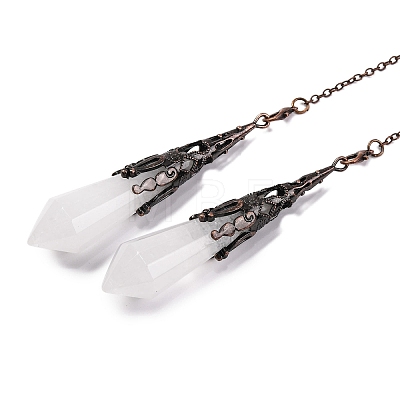 Natural Quartz Crystal Pointed Dowsing Pendulum Big Pendants G-H285-06R-A25-1