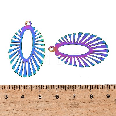 201 Stainless Steel Filigree Pendants SA-CBABBC3-01-1