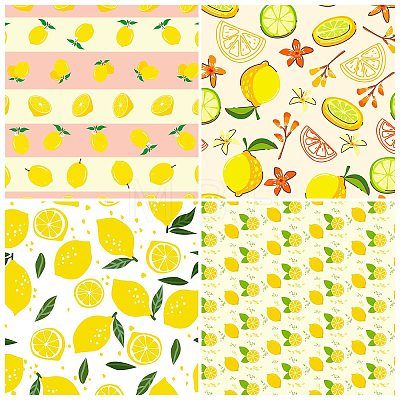 12 Sheets Lemon Scrapbook Paper Pad PW-WGA384B-01-1