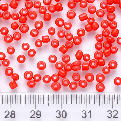 8/0 Baking Paint Glass Round Seed Beads SEED-S036-01B-15-1