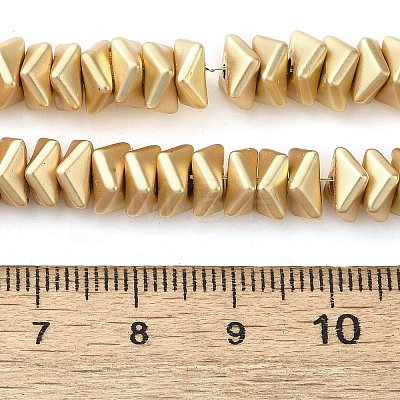 Matte Electroplated Synthetic Non-magnetic Hematite Beads Strands G-L606-F01-01B-1