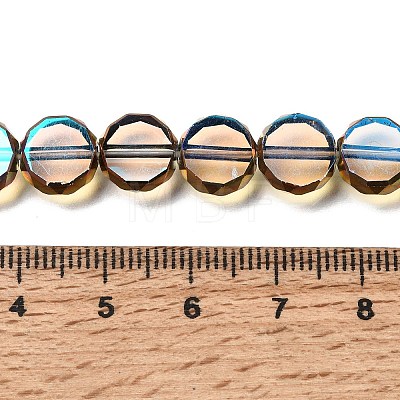 Electroplated Transparent Glass Beads Strands GL-CBA98F0-06C-07-1