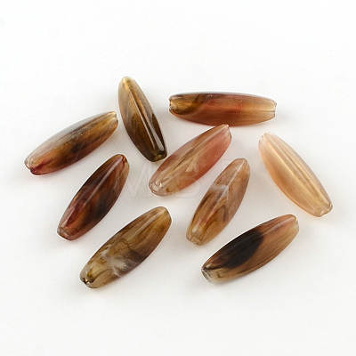 Rice Imitation Gemstone Acrylic Beads X-OACR-R035-M-1