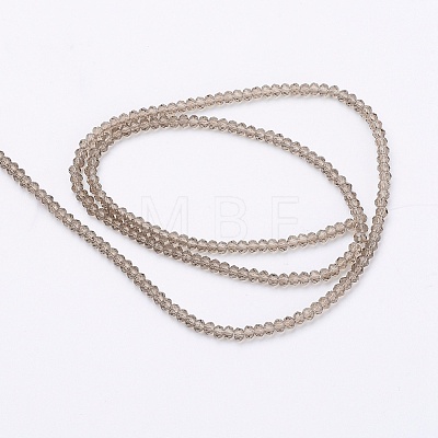 Transparent Glass Beads Strands X-GLAA-R135-2mm-15-1