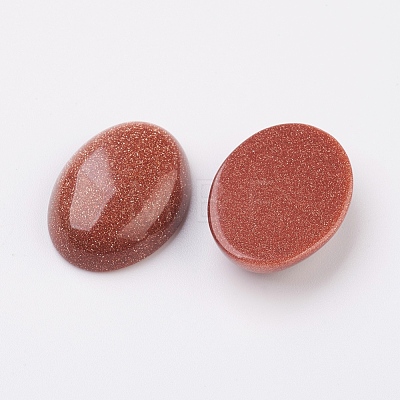 Synthetic Goldstone Flat Back Cabochons G-G741-30x40mm-10-1