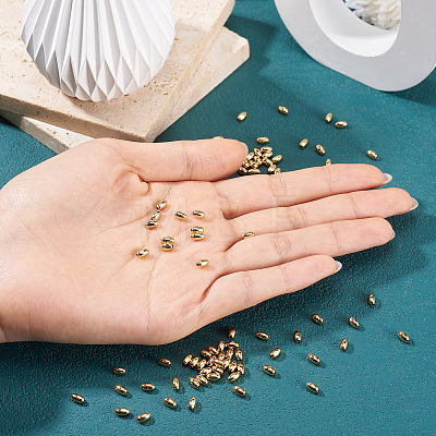 100Pcs Brass Beads KK-TA0008-90-1