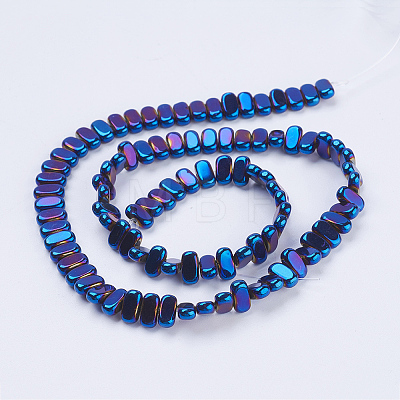 Electroplate Non-magnetic Synthetic Hematite Beads Strands G-J382-4x8x2mm-A04-1