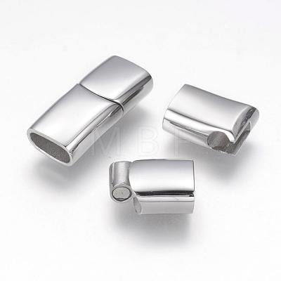 304 Stainless Steel Magnetic Clasps with Glue-in Ends STAS-G143-80P-1