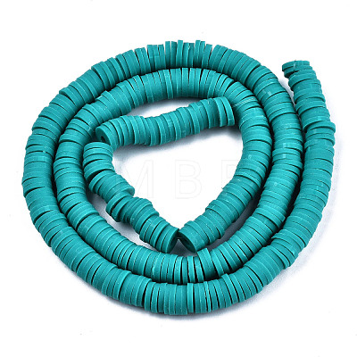 Handmade Polymer Clay Beads Strands CLAY-R089-6mm-116-1