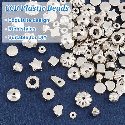   70PCS 14Style CCB Plastic Beads CCB-PH0001-25-1