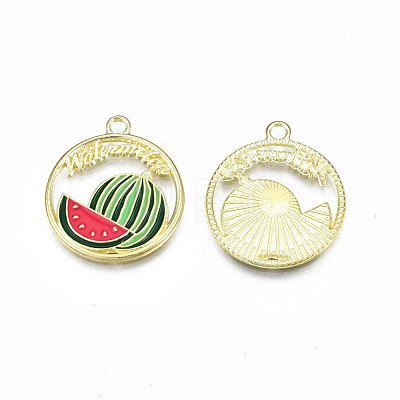 Alloy Enamel Pendants ENAM-S126-104-A-RS-1