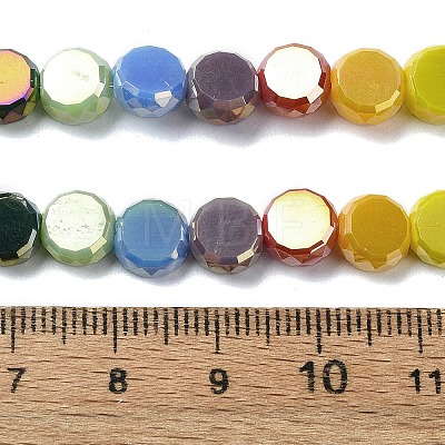 Electroplate Glass Beads Strands EGLA-C004-08-1