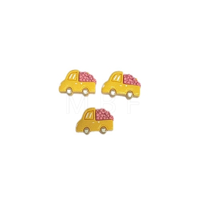 Opaque Resin Cabochons RESI-F045-15D-1