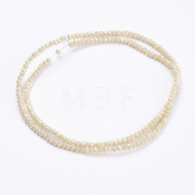 Electroplate Glass Beads Strands X-GLAA-F078-FR08-1
