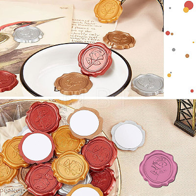 CRASPIRE 100Pcs Ramadan & Eid Mubarak Adhesive Wax Seal Stickers DIY-CP0010-17B-1