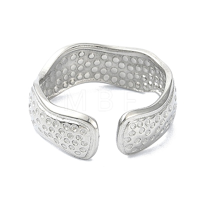 304 Stainless Steel Cuff Rings for Women RJEW-M019-09P-1