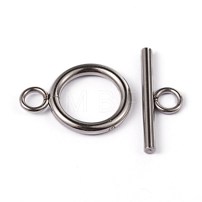 304 Stainless Steel Ring Toggle Clasps STAS-L176-12P-1