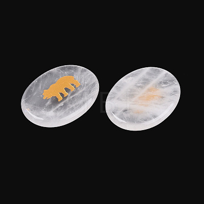 Natural Quartz Crystal Cabochons G-T143-28O-1