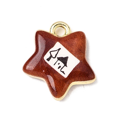 Printed Alloy Pendants ENAM-F160-05B-G-1