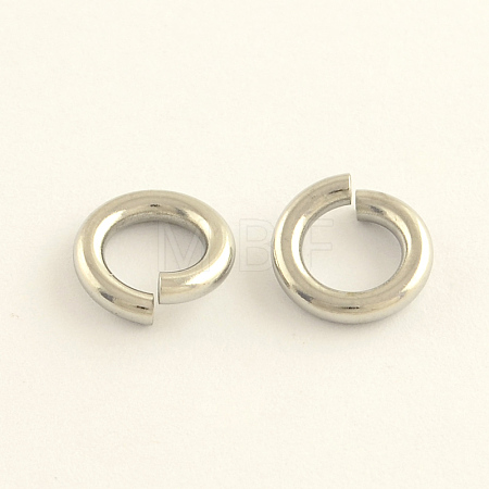 Tarnish Resistant 304 Stainless Steel Open Jump Rings A-STAS-R065-44-1