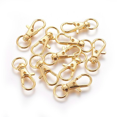 Alloy Swivel Lobster Claw Clasps X-IFIN-E548Y-G-1