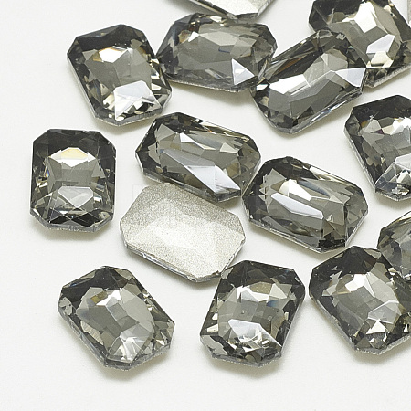 Pointed Back Glass Rhinestone Cabochons RGLA-T079-10x14mm-03-1