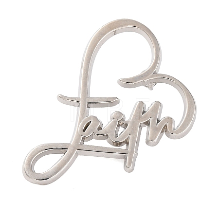 Faith Theme Zinc Alloy Brooch JEWB-C035-02B-P-1