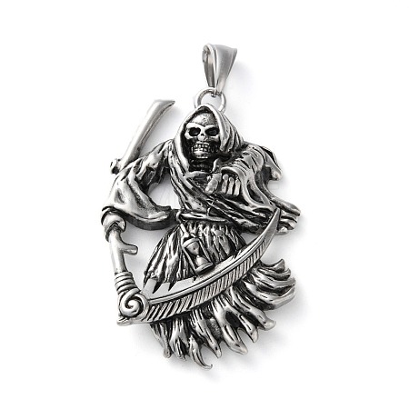 304 Stainless Steel Big Pendants STAS-M113-11AS-01-1